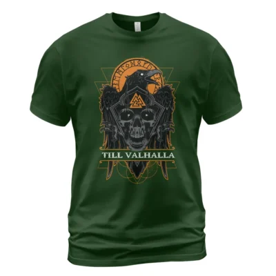 Viking T Shirts Norse Raven Till Valhalla Mythic Norse Legacy Viking T Shirts Norse Raven Till Valhalla Mythic Norse Legacy