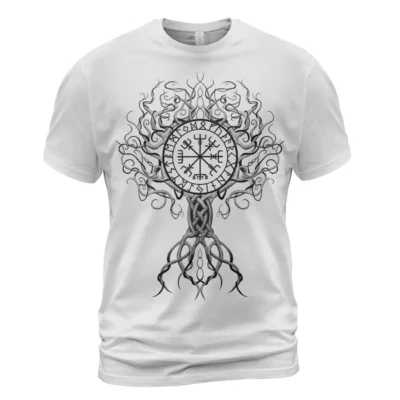 Viking Tee Shirts Celtic Knot Tree Of Life Viking Compass Ancient Symbol Code
