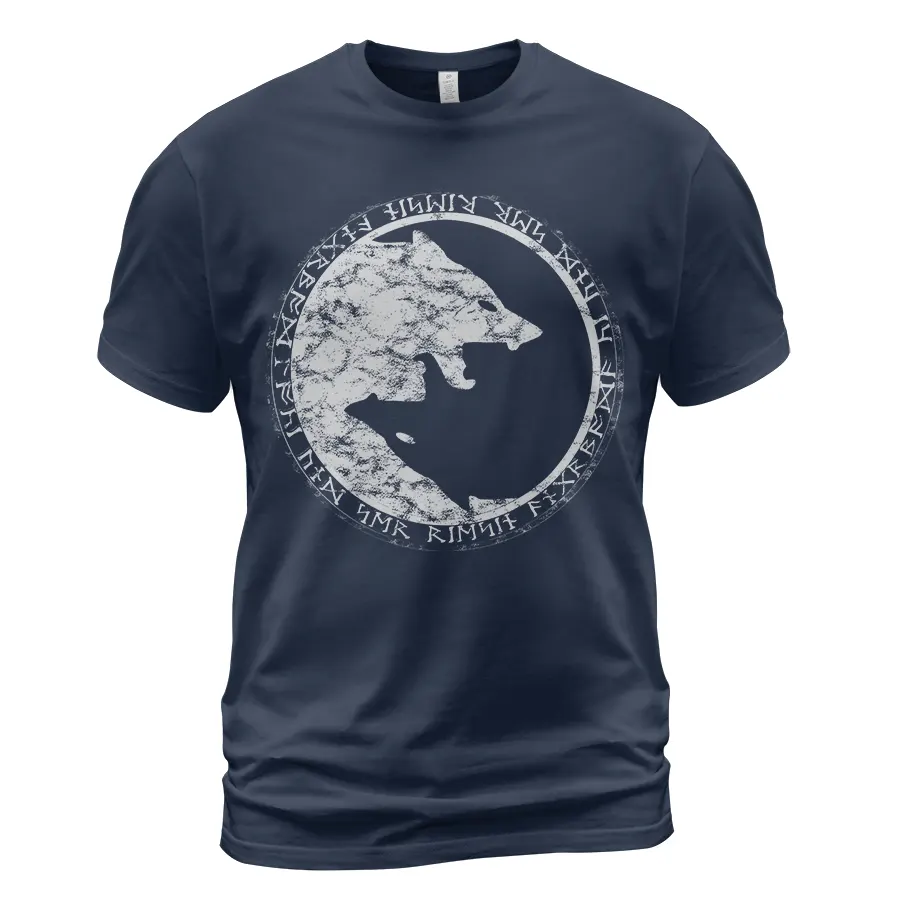Viking Tee Shirts Yin Yang Viking Wolf Rune Calm But Unshaken Viking Tee Shirts Yin Yang Viking Wolf Rune Calm But Unshaken