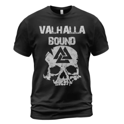 Viking Tee Shirts Valhalla Bound Viking Skull Art Eternal Viking Legacy