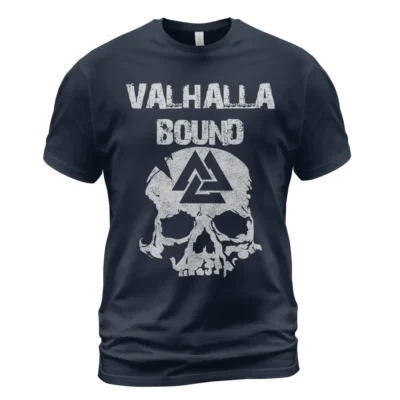 Viking Tee Shirts Valhalla Bound Viking Skull Art Eternal Viking Legacy