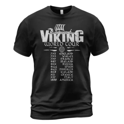 Norse T Shirts Viking World Tour Timeless Norse Heritage