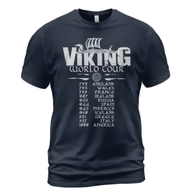 Norse T Shirts Viking World Tour Timeless Norse Heritage
