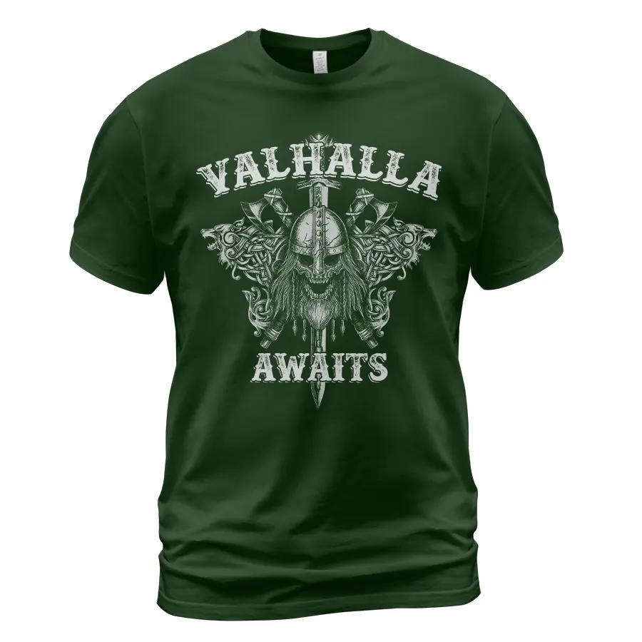 Viking Shirt Valhalla Awaits Viking Skull With Beard Sacred Ancient Norse Meaning Viking Shirt Valhalla Awaits Viking Skull With Beard Sacred Ancient Norse Meaning