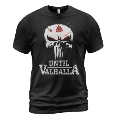 Viking Tees Until Valhalla Viking Skull Drawing Ultimate Legendary Powerful Meaning