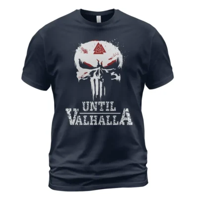 Viking Tees Until Valhalla Viking Skull Drawing Ultimate Legendary Powerful Meaning