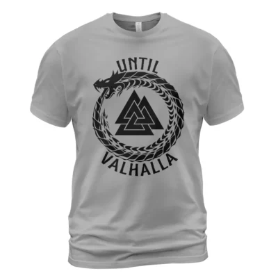 Viking Tees Until Valhalla Jormungandr Symbol Legendary Powerful Norse Meaning