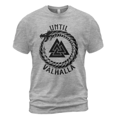 Viking Tees Until Valhalla Jormungandr Symbol Legendary Powerful Norse Meaning