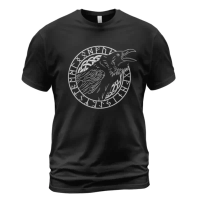 Mens Viking Shirt - Viking Celtic Raven Rune Iconic Nordic Meaning Guide