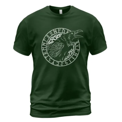 Mens Viking Shirt - Viking Celtic Raven Rune Iconic Nordic Meaning Guide