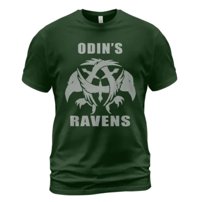Viking T Shirt Odin's Ravens Viking Nordic Raven Clear Raven Message