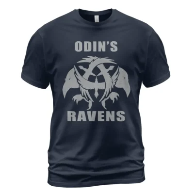 Viking T Shirt Odin's Ravens Viking Nordic Raven Clear Raven Message