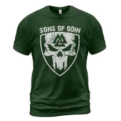 Viking T Shirt Sons Of Odin Valknut Viking Skull Art Bold Timeless Symbol Meaning