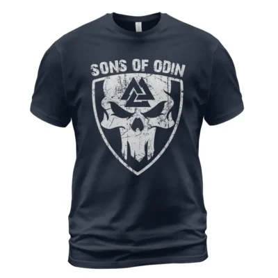 Viking T Shirt Sons Of Odin Valknut Viking Skull Art Bold Timeless Symbol Meaning