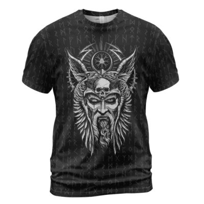 Viking Shirt Viking Protection Rune With Odin Strong Meaning