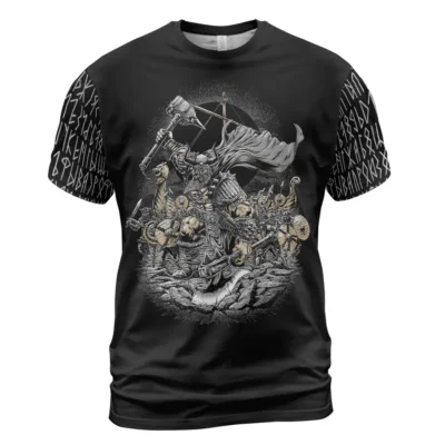 Viking Shirt Warrior Mjolnir Rune Viking Spirit