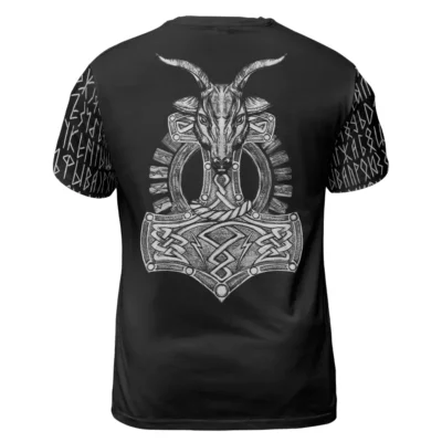 Viking Shirt Warrior Mjolnir Rune Viking Spirit