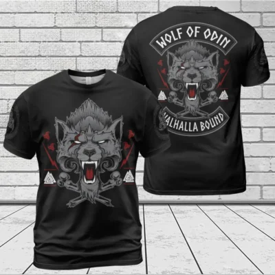 Bold Norse Tee - Wolf Of Odin - Valhalla Bound