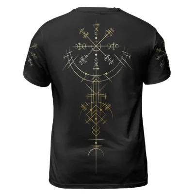 Dark Legendary Norse Tee - Bearded Viking Skull Legacy